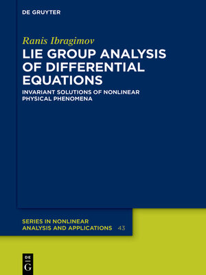 cover image of Lie Group Analysis of Differential Equations